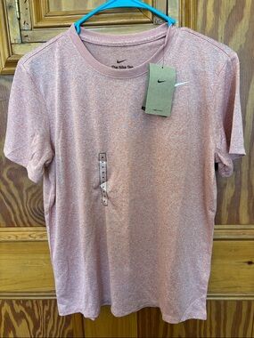 Nike Heathered Dusty Pink Short-Sleeve Performance Tee